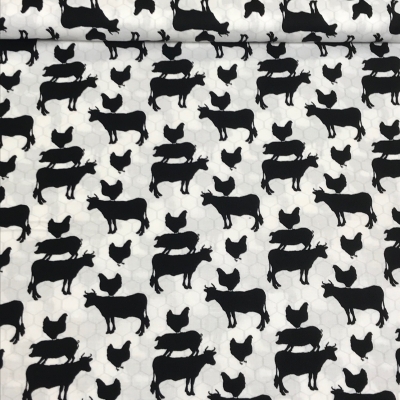 Baumwolle | Country fresh | weiß schwarz